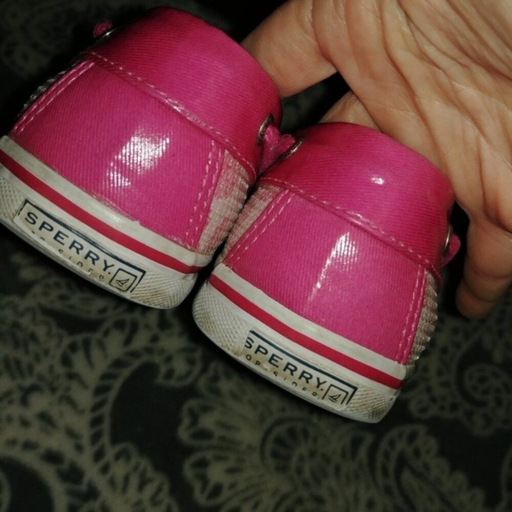 Sperry Top-Sider Women's Size 7 Biscayne Pink Leopard Sequin Boat Shoes Slip-On - Picture 6 of 8